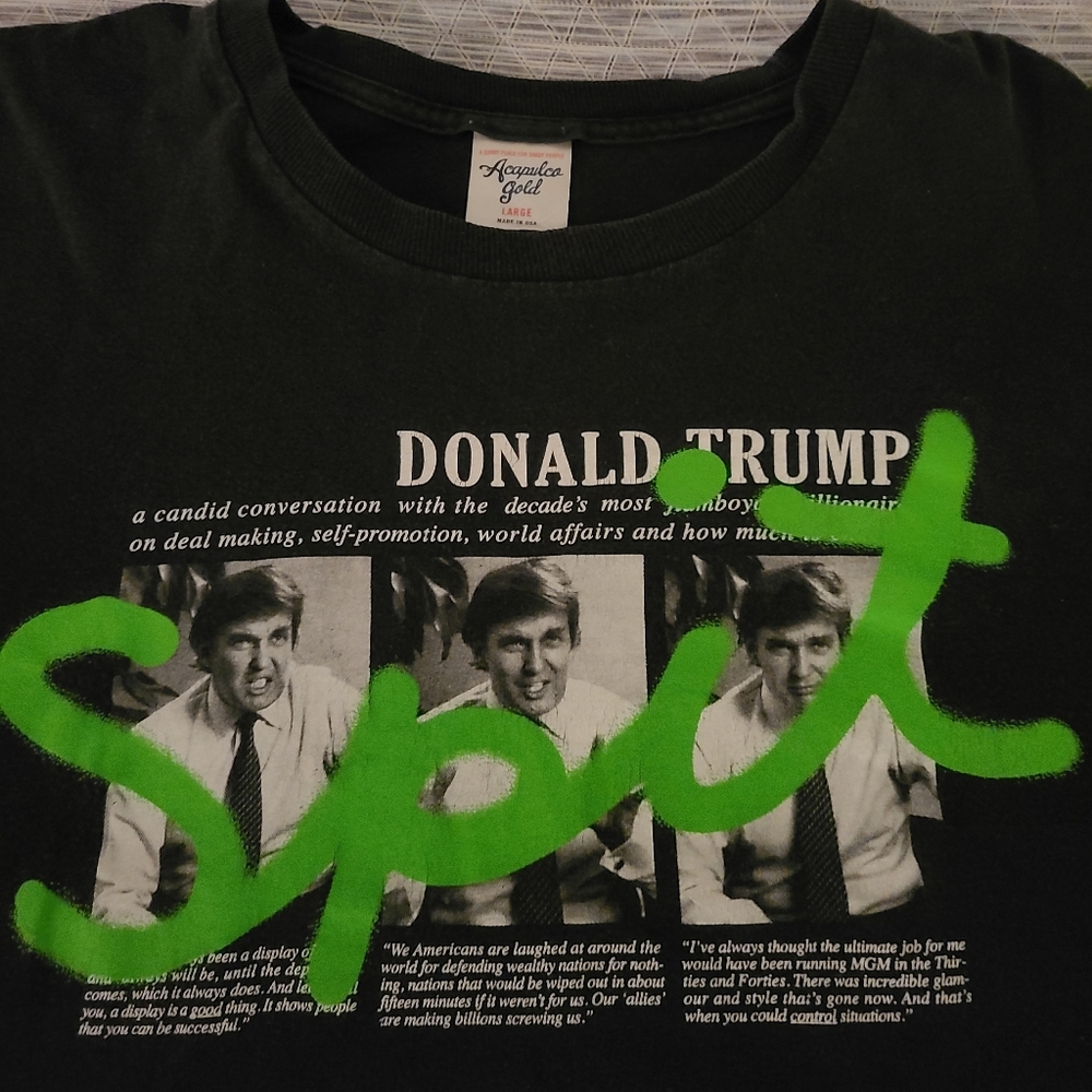 Acapulco Gold Spit x Donald Trump Large (L) Black t-shirt